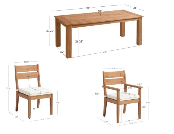 Cannon 7PC Outdoor Dining Set