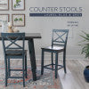 Laurel Blue Counter Stools (Set of 2)