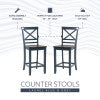 Laurel Blue Counter Stools (Set of 2)