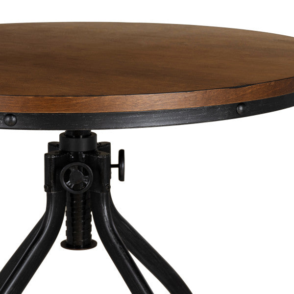 Haywood 5PC Round Bar Table Set with Adjustable Stools