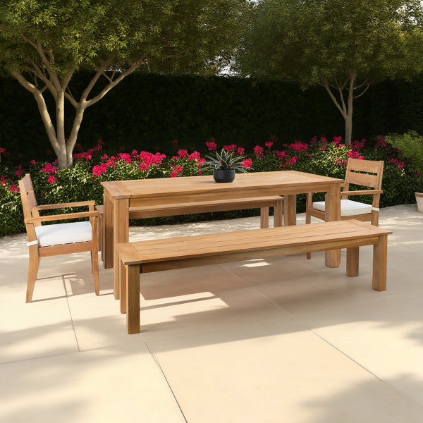 Cannon 5PC Outdoor Dining Set with Benches