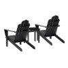 Adirondack Black 2 Chair 1 Table Set