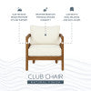 Surfside Brown Outdoor Club Chair