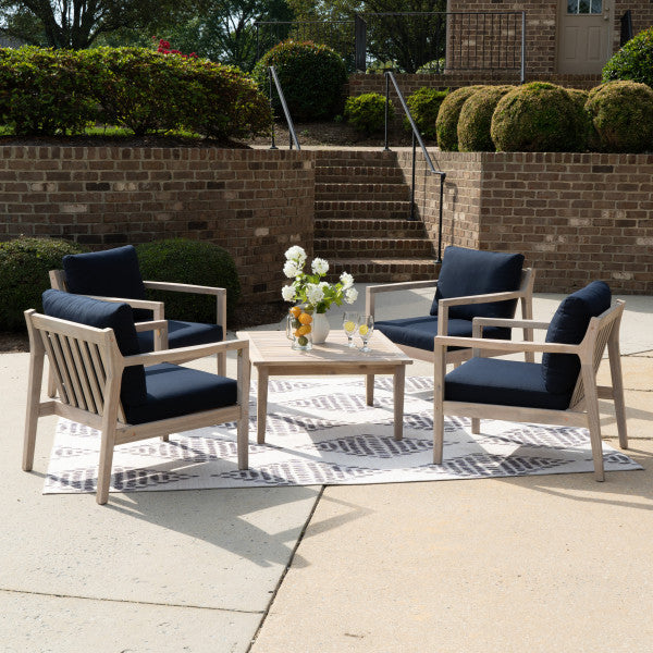 Svana Blue 5PC Side Chair Set