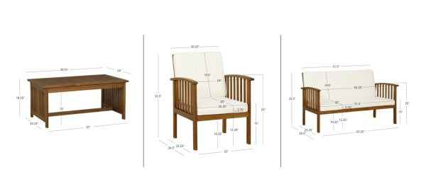 Kailani 4PC or 8PC Chat Set