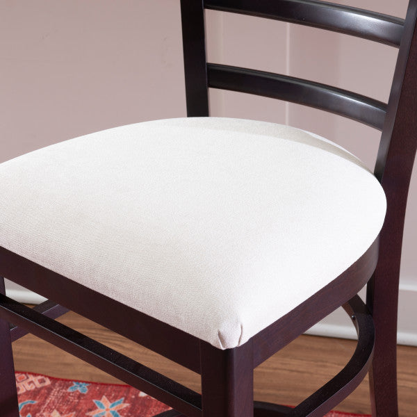 Dotty Dark Brown Counter Stools with Upholstered Seat (Set of 2)