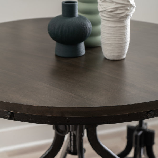 Haywood Gray Round Adjustable Bar Table