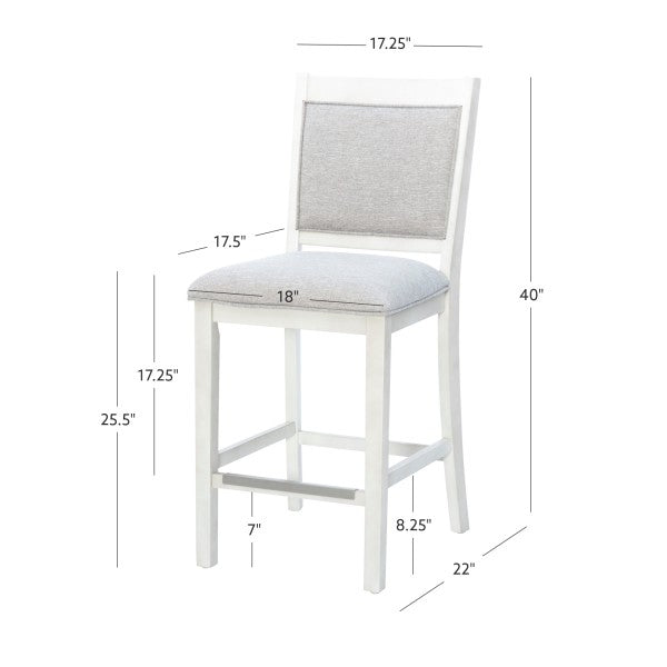 Mckoy White Counter Stools (Set of 2)