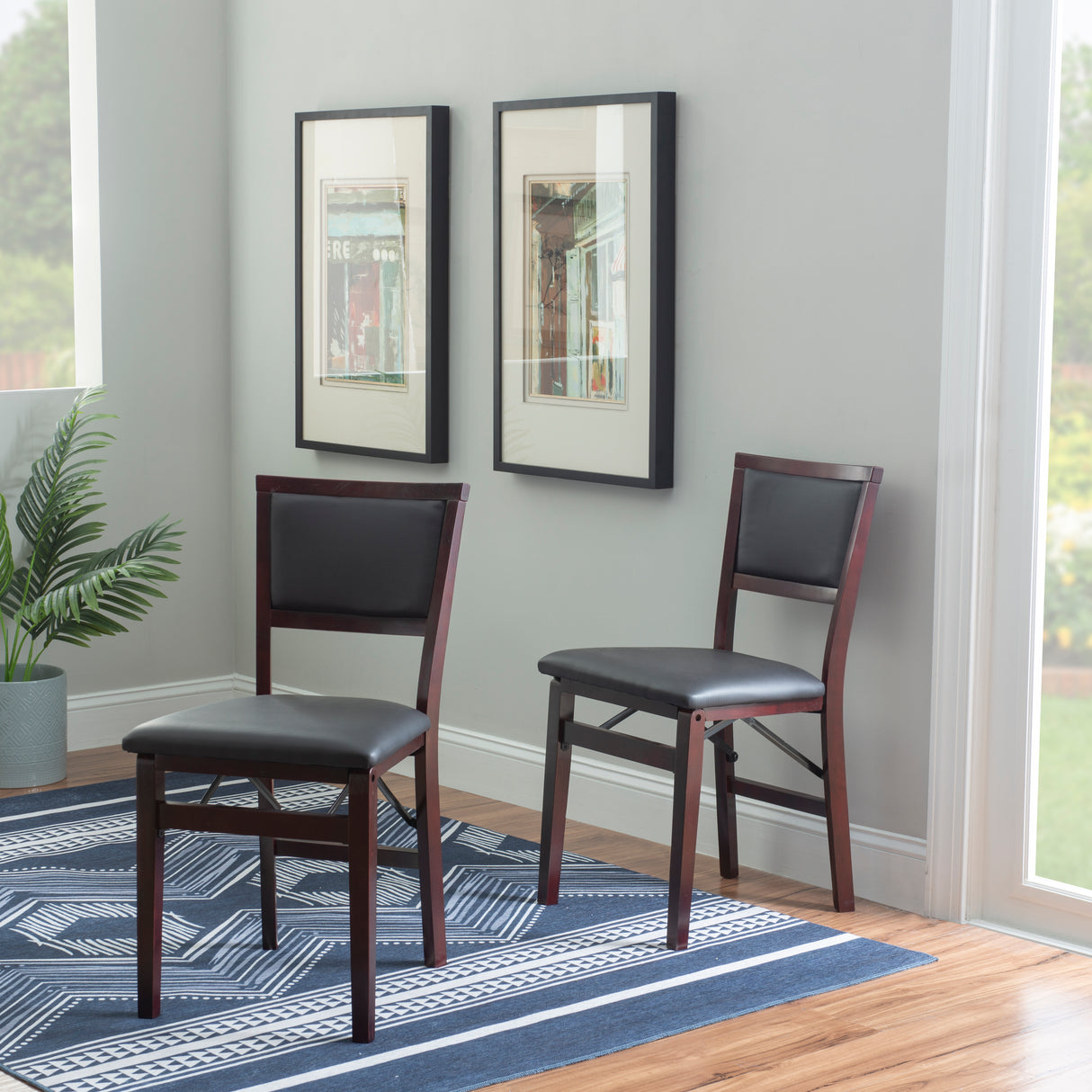 Keira Gray wash Padded Folding Chair