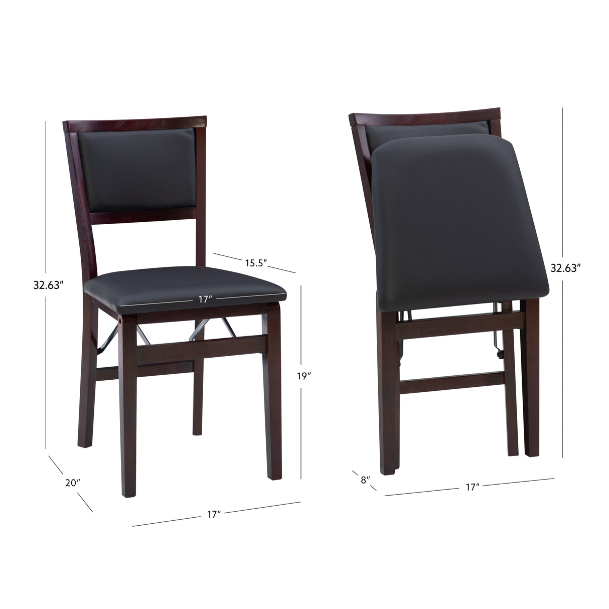 Keira Gray wash Padded Folding Chair