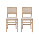Keira Gray wash Padded Folding Chair