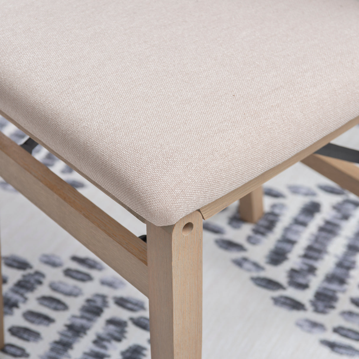 Keira Gray wash Padded Folding Chair