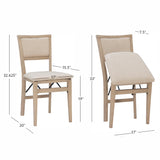 Keira Gray wash Padded Folding Chair