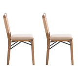 Natural Woven Back Folding Chair