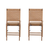 Natural Woven Back Folding Chair