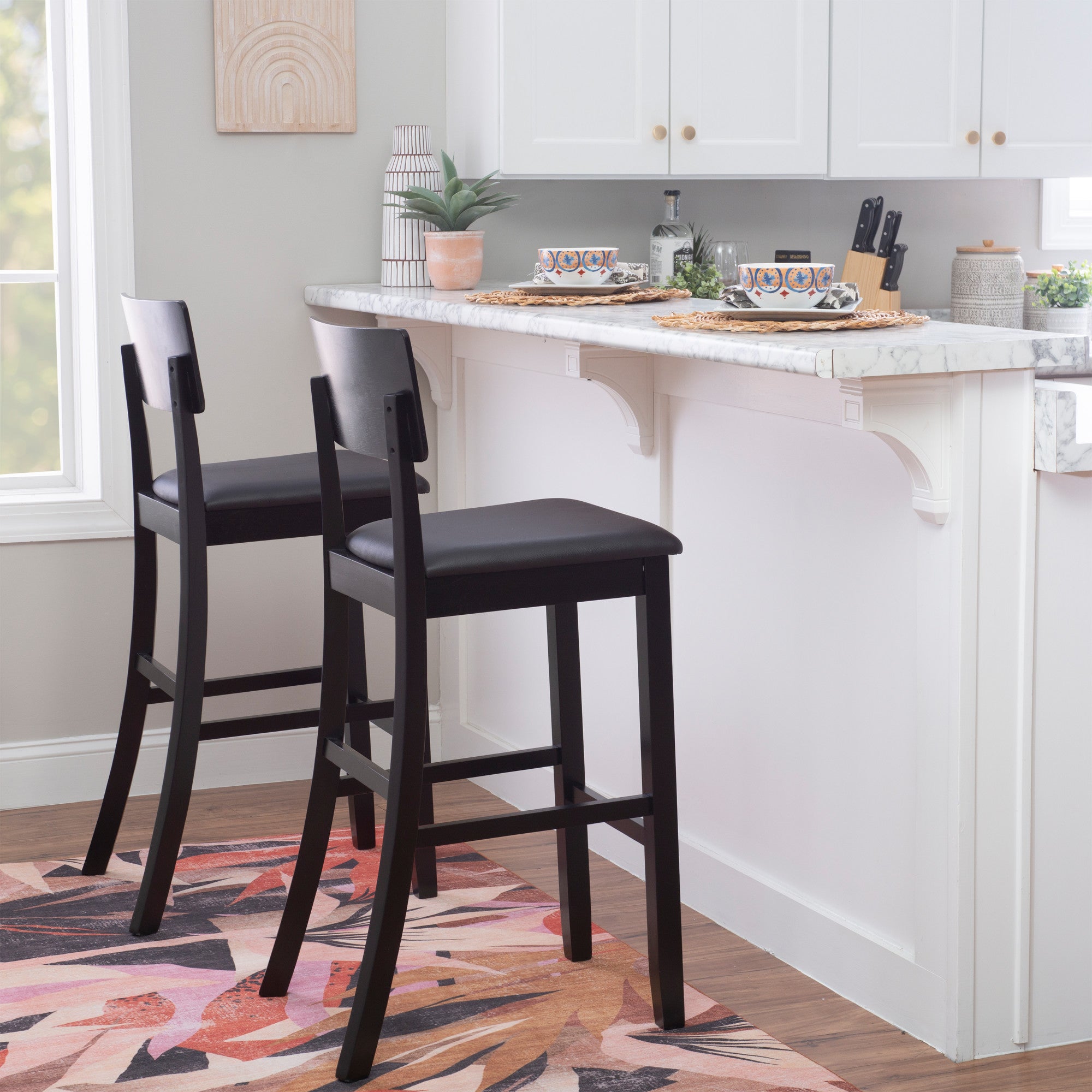 Torino Black Contemporary Stool – Linon Home & Design LLC