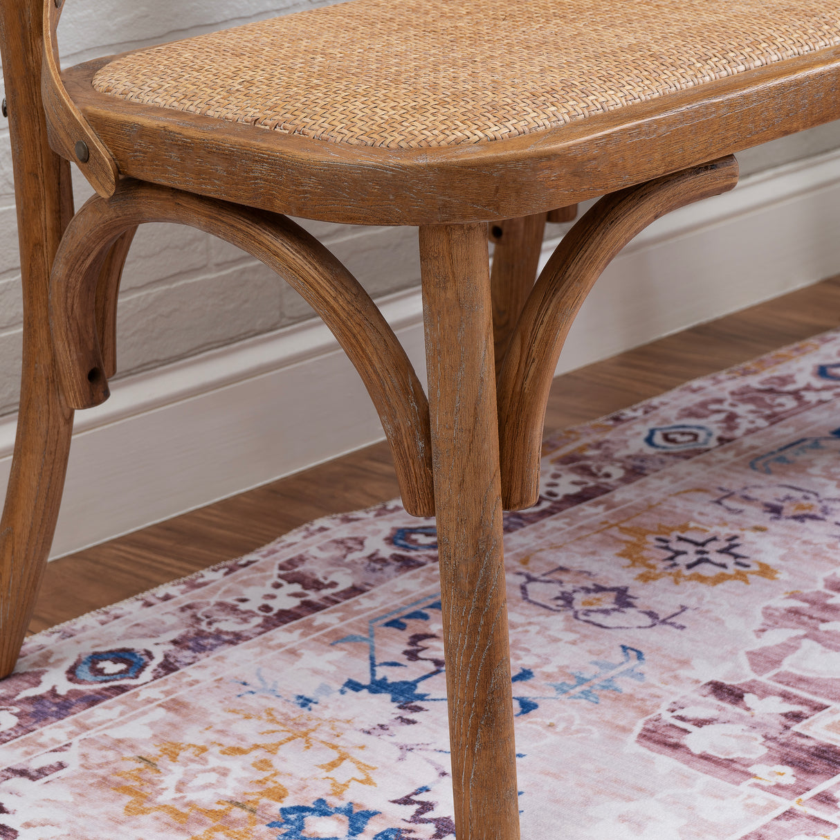 Hyde Brown Bentwood Xback Bench