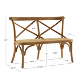 Hyde Brown Bentwood Xback Bench