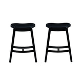 Cappy Backless Counter Stools with Faux Leather Cushion (Set of 2)
