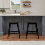 Cappy Backless Counter Stools with Faux Leather Cushion (Set of 2)
