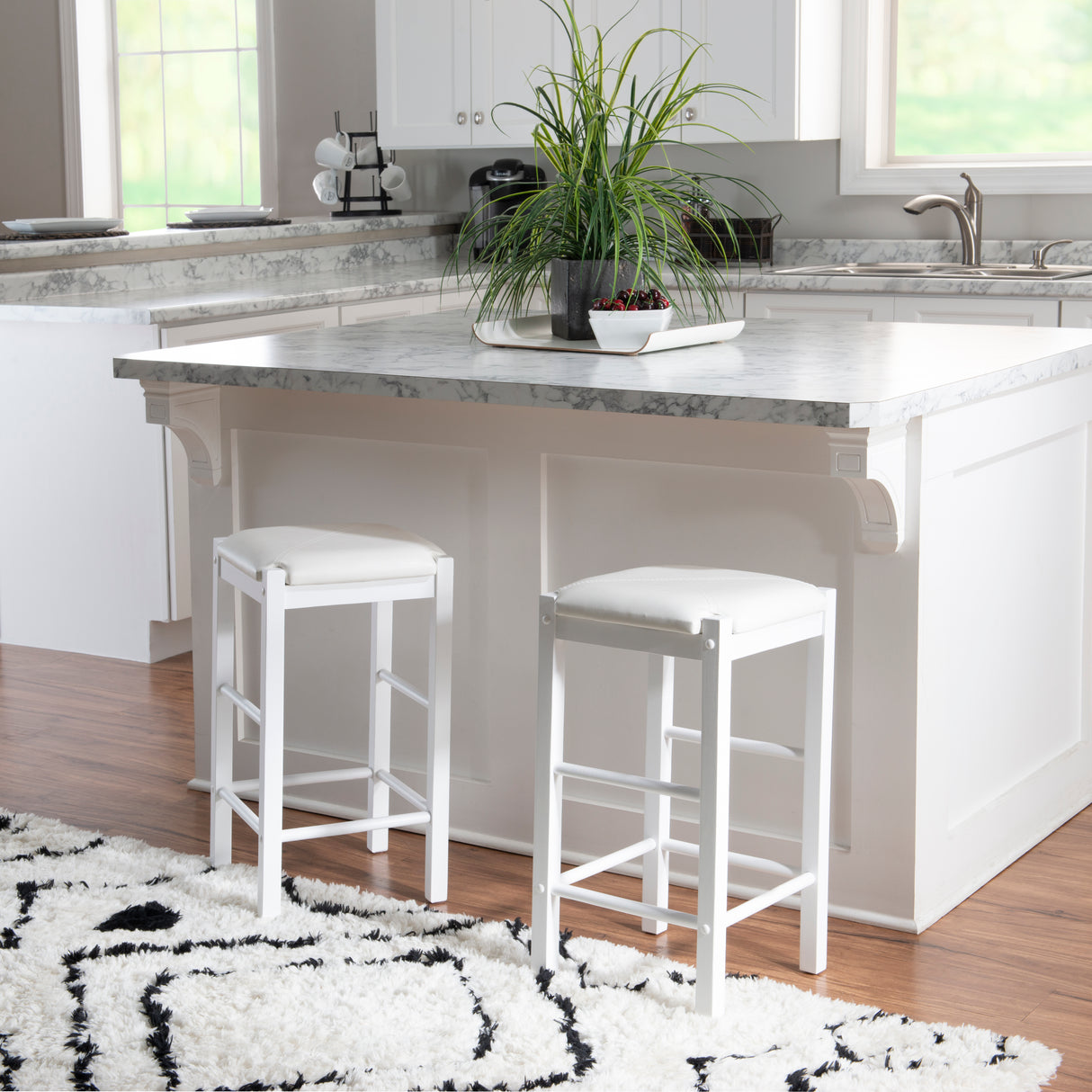Lance Tavern Set Black With Faux Marble Top