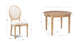 Shiraz 5PC Set Round Table 4 Oval Chairs
