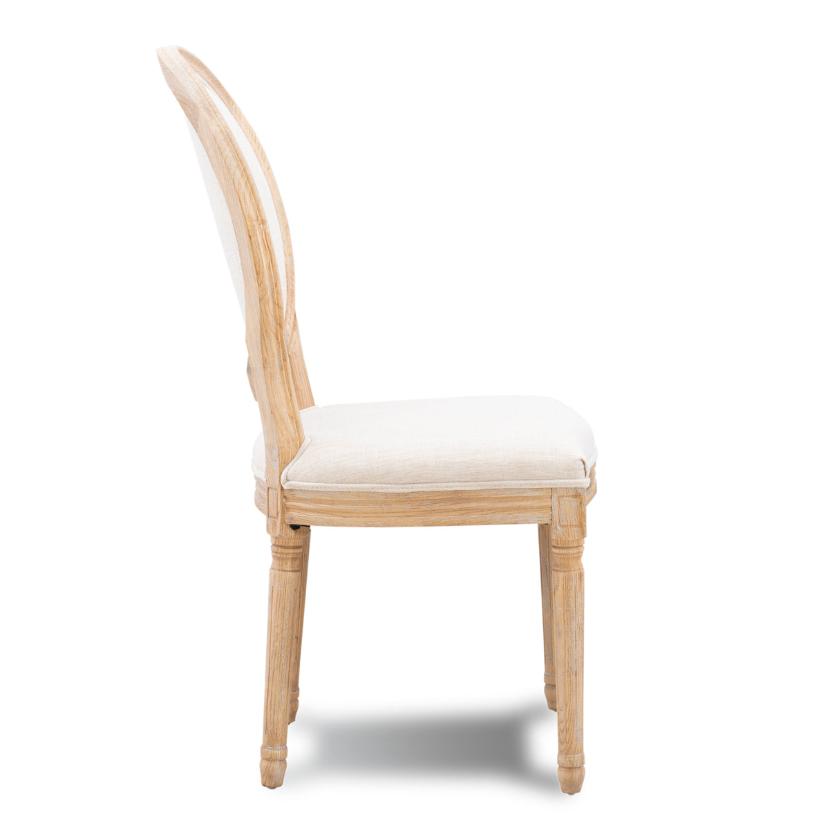 Shiraz 5PC Set Round Table 4 Oval Chairs