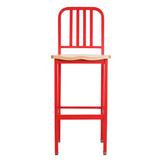 Soren Metal Bar Stools With Wood Seat (Set of 2)