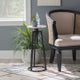 Aurora White Marble Black Adjustable Drink Table