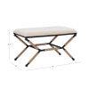 Campaign Linen Accent Bench