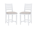 Felicia White Counter Stools (Set of 2)