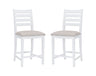 Felicia White Counter Stools (Set of 2)