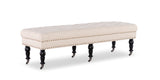 Isabelle Linen Bench 62In