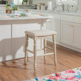 Marino Antique Backless Bar or Counter Stool