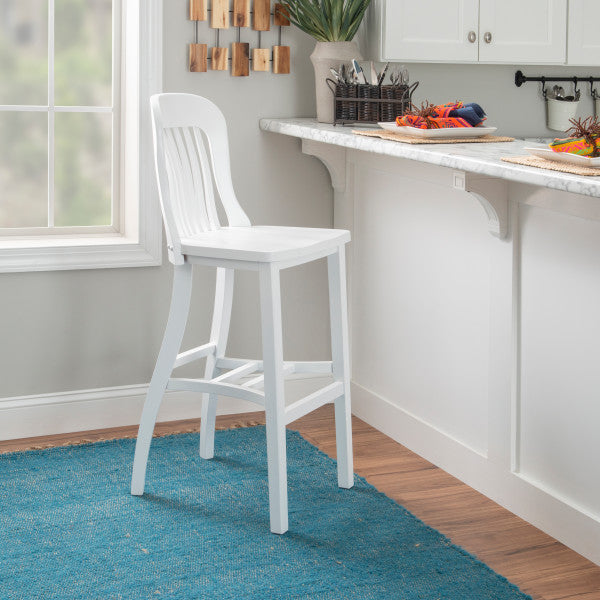 Norman White Bar Stools (Set of 2)