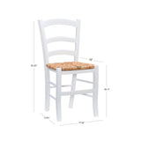Venezia White Rush Seat Dining Chair (Set of 2)