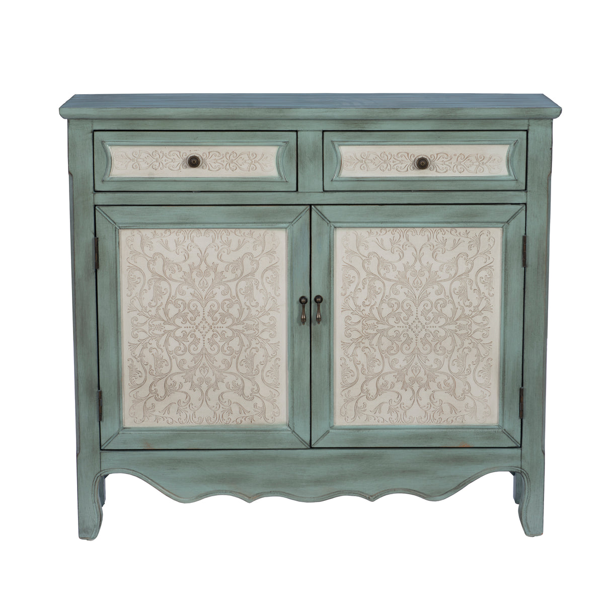 Clancy Antique Blue And White Console
