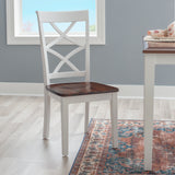 Harrison Cherry And White 5Pc Dining Set