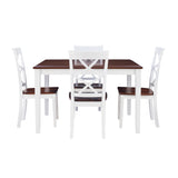 Harrison Cherry And White 5Pc Dining Set