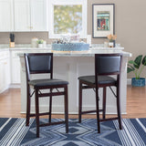Keira Gray wash Padded Back Folding Bar Stool