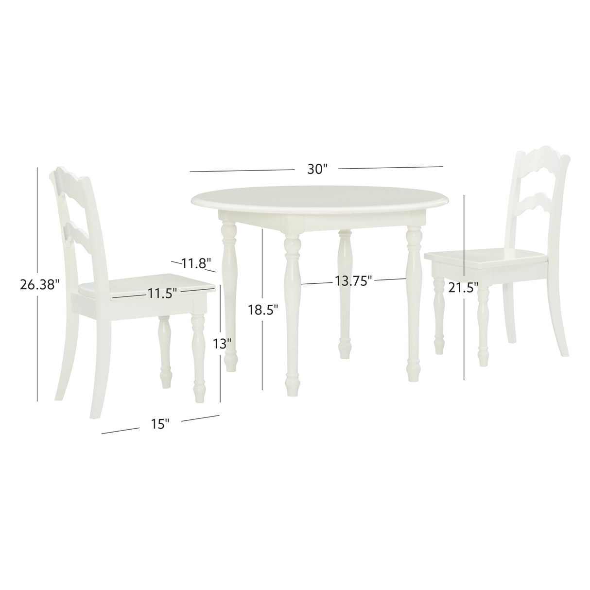 Lacey Kids Table And 2 Chairs