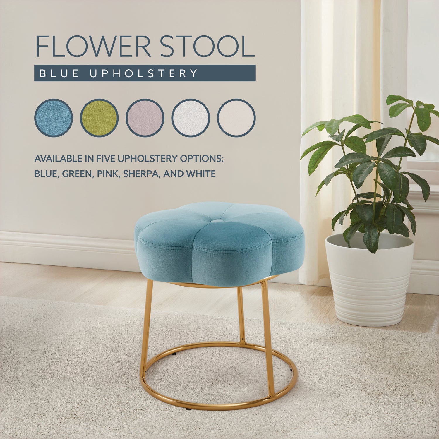 Flower Vanity Stool