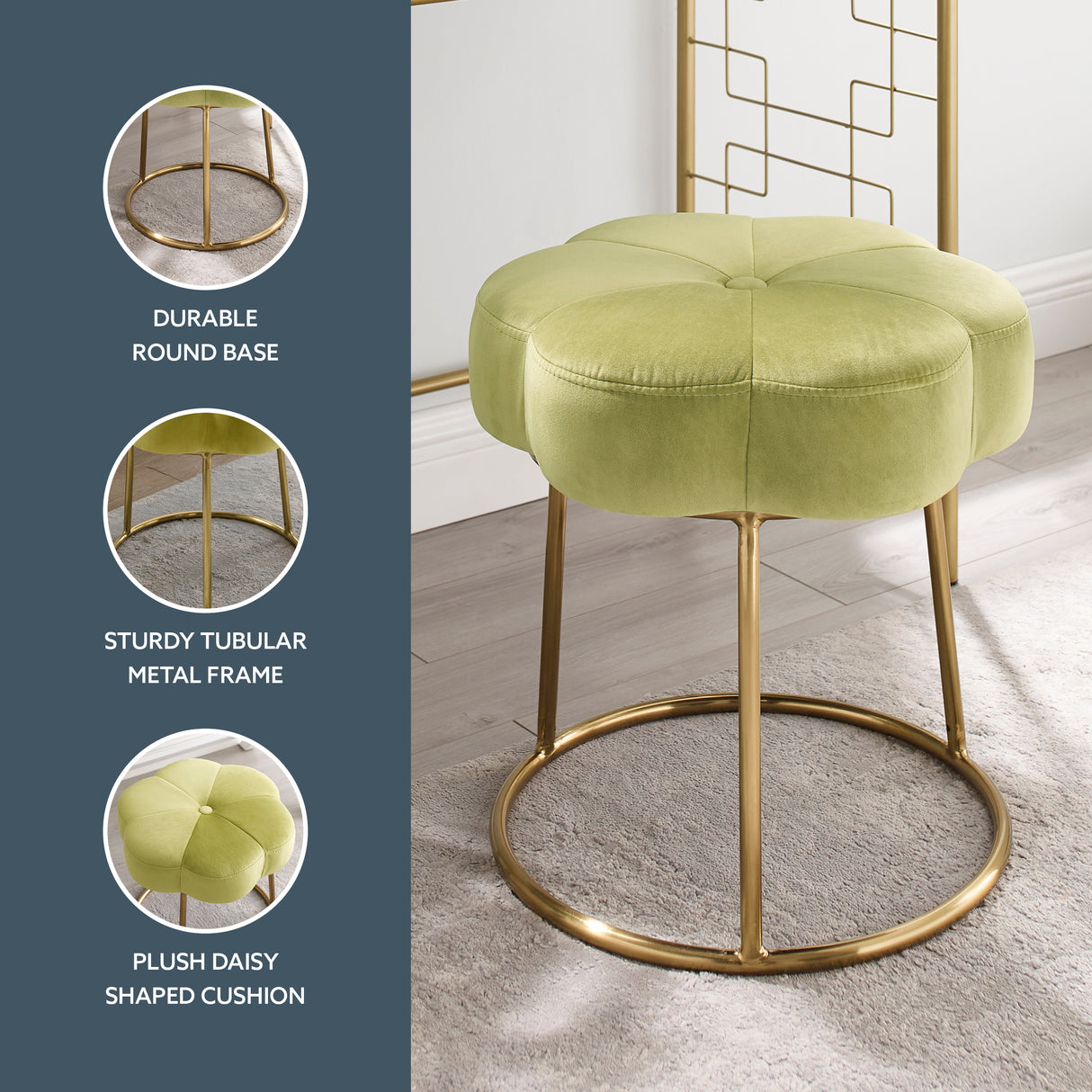 Flower Vanity Stool