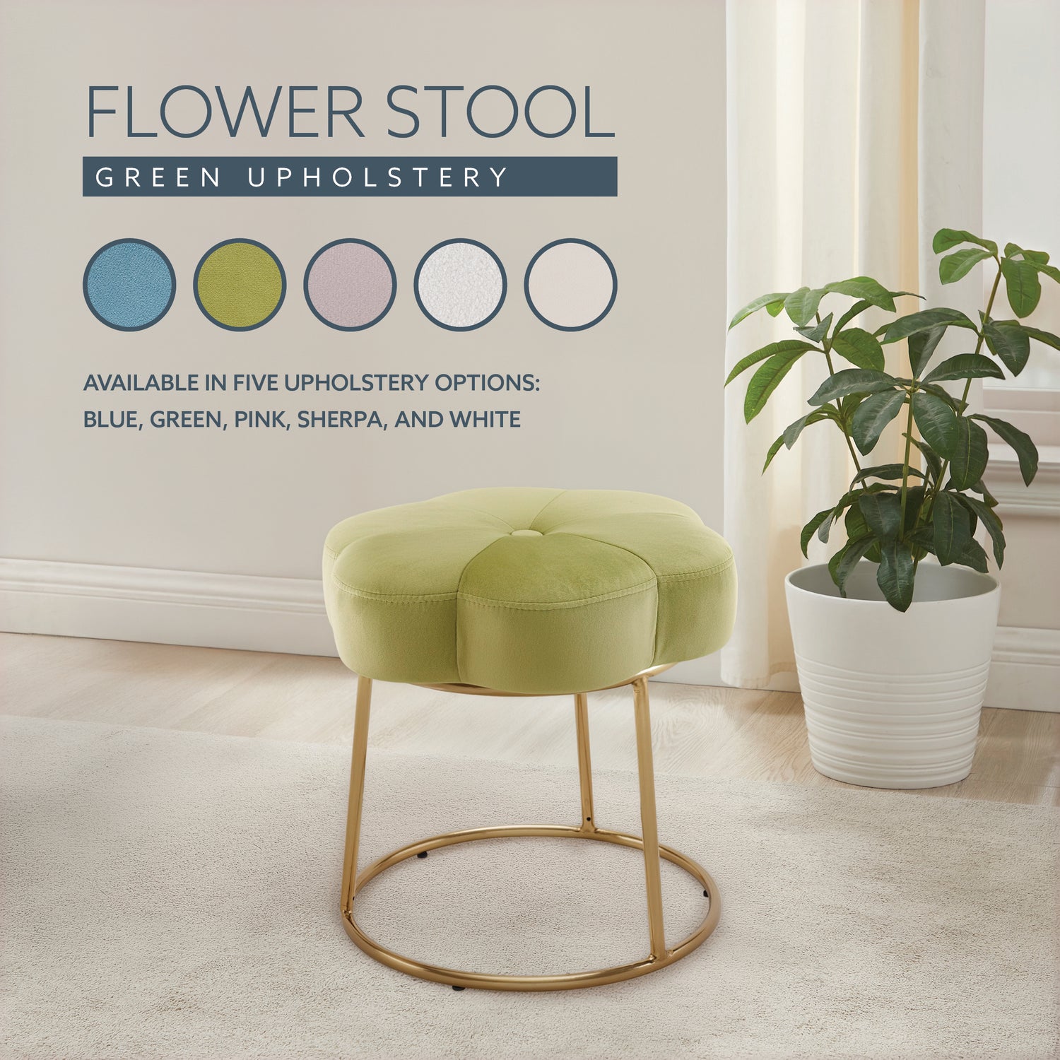 Flower Vanity Stool