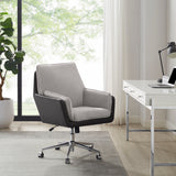 Maddie Black Gray Swivel Office Chair