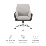 Maddie Black Gray Swivel Office Chair