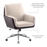 Maddie Black Gray Swivel Office Chair