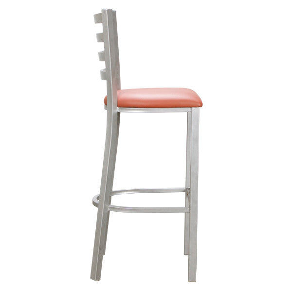 Kara Rust Vinyl Metal Bar Stools (Set of 2)