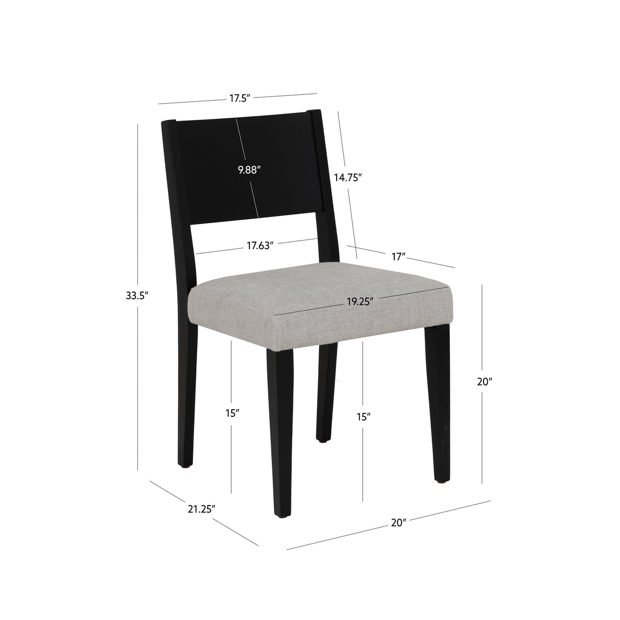 Cosgrove Black Upholstered Side Chair