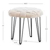 Scarlet Round Ottoman Stool